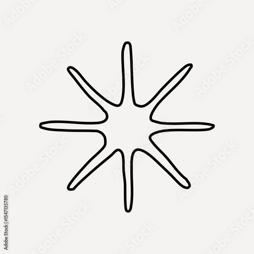 Abstract star shape design vector
