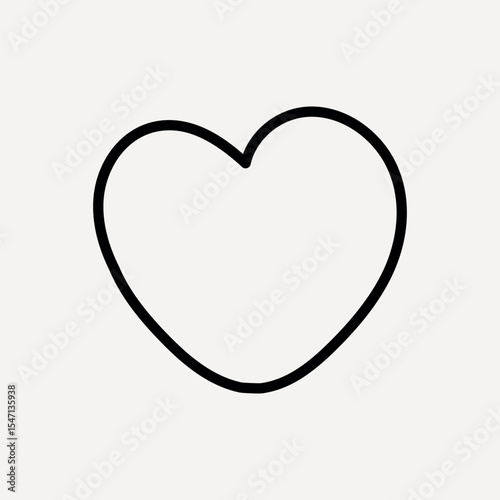 Minimalist heart line art vector