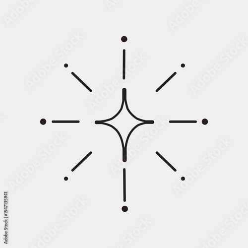 Minimalist star sparkle illustration vector
