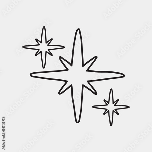Minimalist star sparkle illustration vector