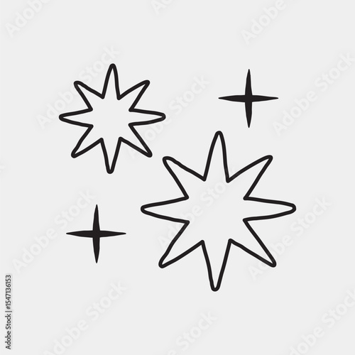 Minimalist star sparkle illustration vector
