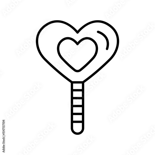 Lineart Icon love candy