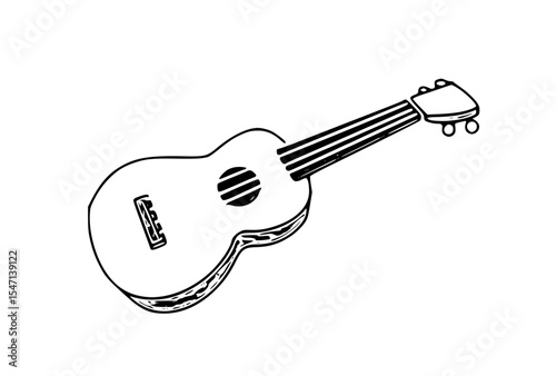Ukulele isolated on white background