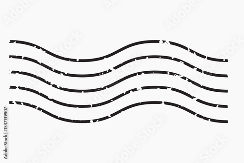 Vintage wavy lines grunge design, element vector