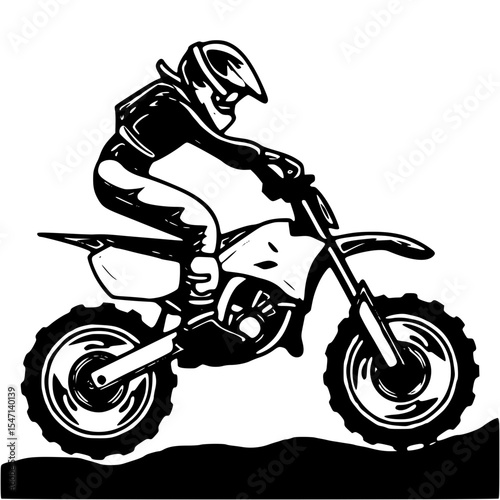 Motocross rider on bike