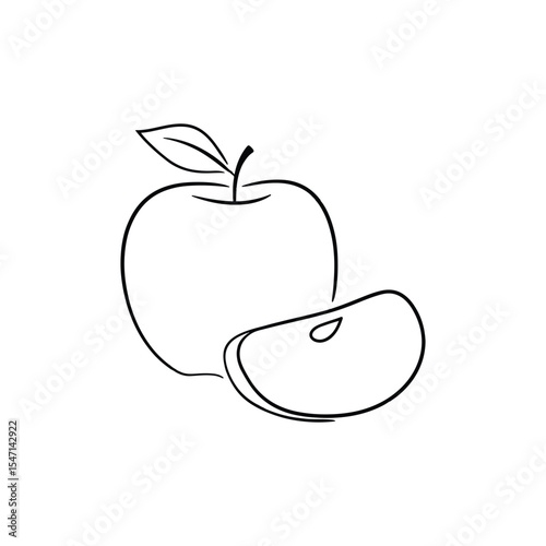A Slice of Apple Placed Beside Whole Apple