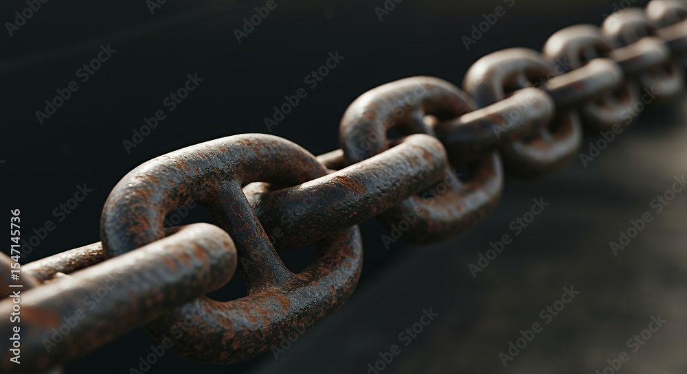Weathered Iron Chain: A Study in Rust and Strength Weathered Iron Chain: A Study in Rust and Strength