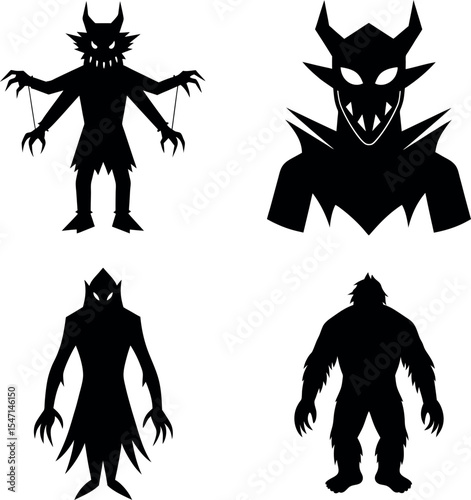 Haunted Pumpkin Creatures Clipart Collection