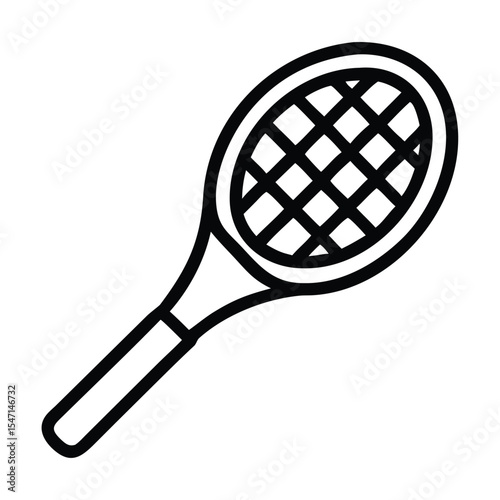 tennis racket isolated on white