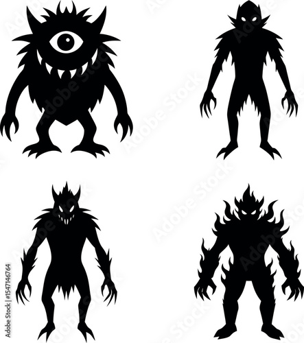 One Eyed Monster and Demon Shadow Set