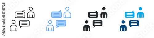 Argument Icon Set Multiple Style. Designed In Outline, Blue, Glyph, Dual Tone