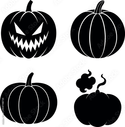 Winking Jack O Lanterns Halloween Cliparts