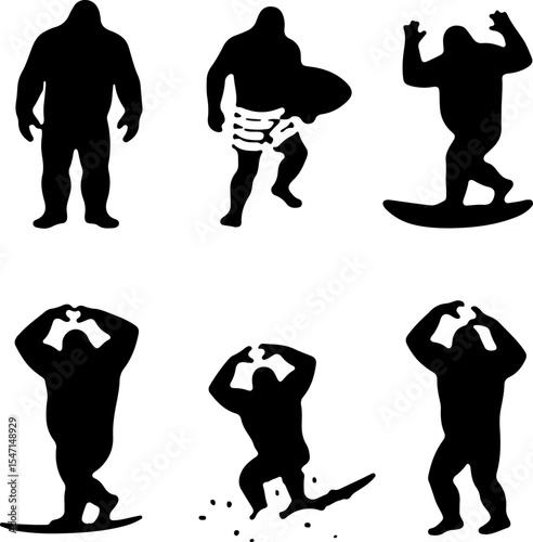 Wild Animal Silhouettes Collection vector