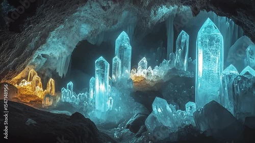 Enchanted Crystal Cave: A subterranean world of glowing gems