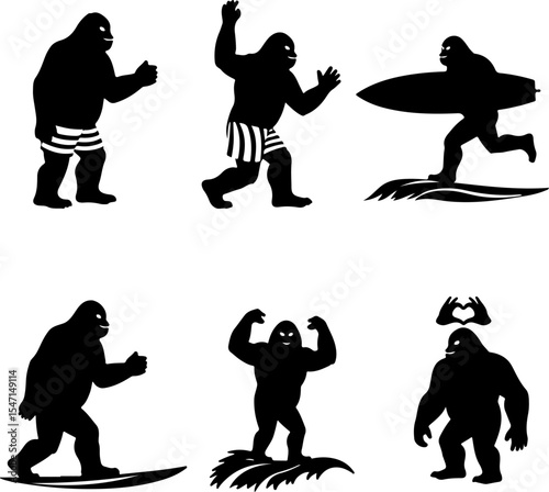 Wild Animal Silhouettes Collection vector