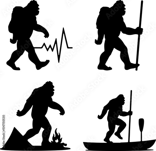 Wild Animal Silhouettes Collection vector