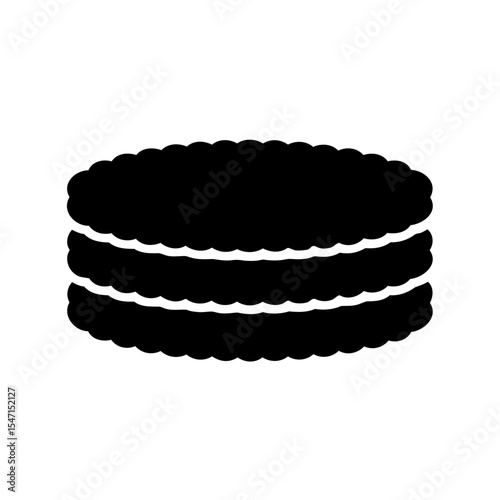 Cookie biscuit icon vector