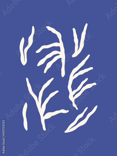 Hand drawn coral poster
