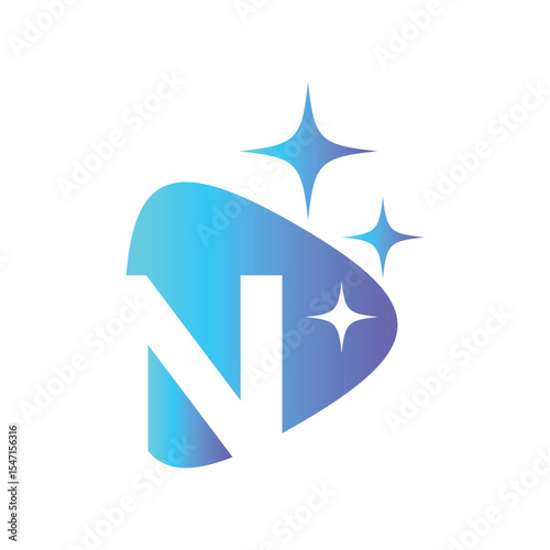 Letter N logo, N logo, AI logo set, modern and minimal design, tech-inspired, colorful icons and symbols, suitable for artificial intelligence, innovation, branding, startups, and digital identity.