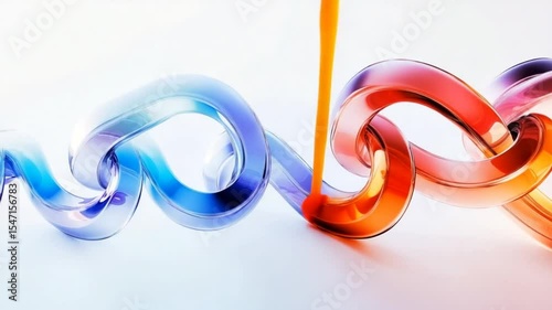 Abstract Glass Swirls: A Symphony of Color and Form