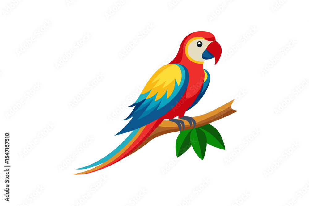 Fototapeta premium parrot on white background