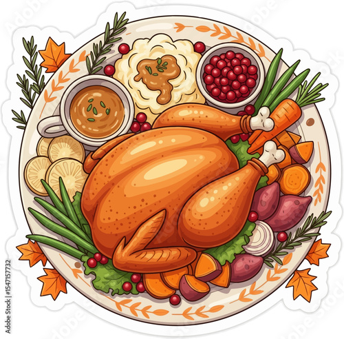  Thanksgiving Dinner Plate