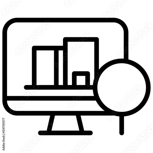 monitoring architecture line icon