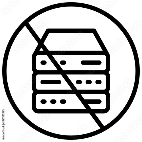 serverless architecture line icon