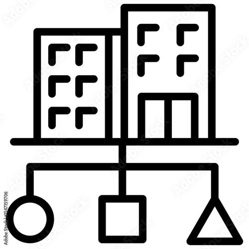 business architecture line icon