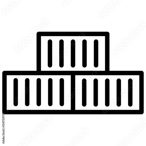 container architecture line icon