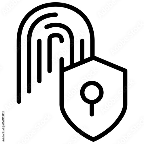 identity and access management architecture line icon