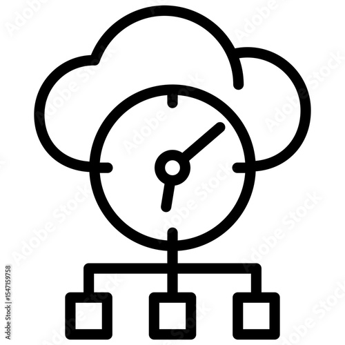 high availability  architecture line icon