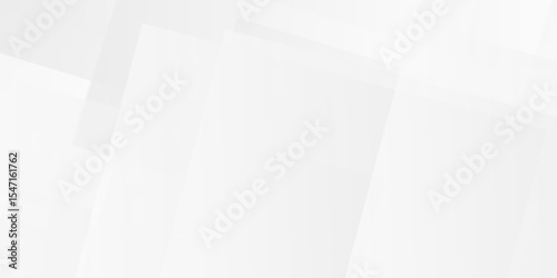 White and gray overlap triangle geometric technology pattern. minimal rectangle randomly arranged white lines transparent web square background layers. overlapping presentation design.	