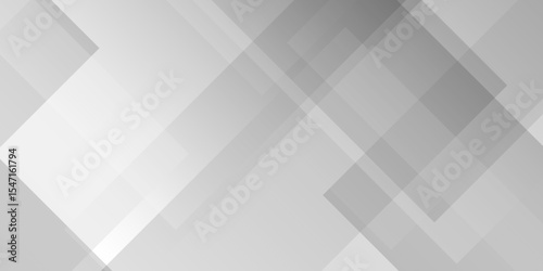 White and gray overlap triangle geometric technology pattern. minimal rectangle randomly arranged white lines transparent web square background layers. overlapping presentation design.	