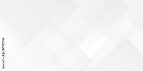 White and gray overlap triangle geometric technology pattern. minimal rectangle randomly arranged white lines transparent web square background layers. overlapping presentation design.	