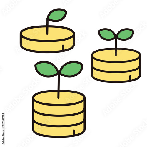 apple tree and money business vector illustration 