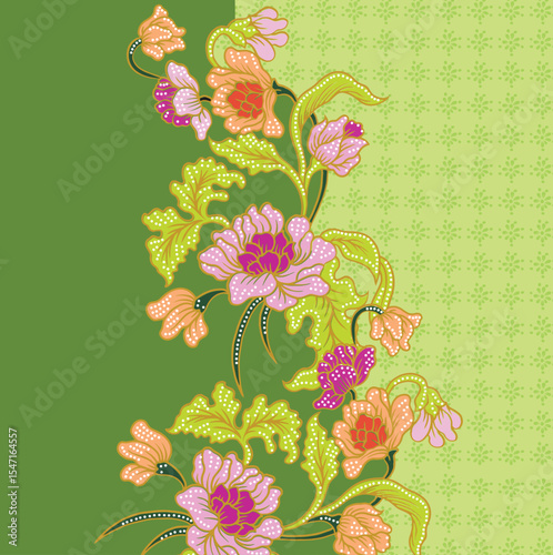 Batik Songket traditional design background.