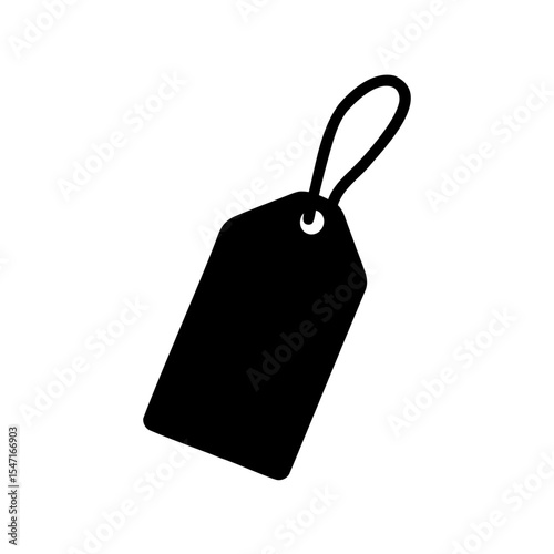 Black friday sale tag icon, black friday sale tag silhouette vector illustration