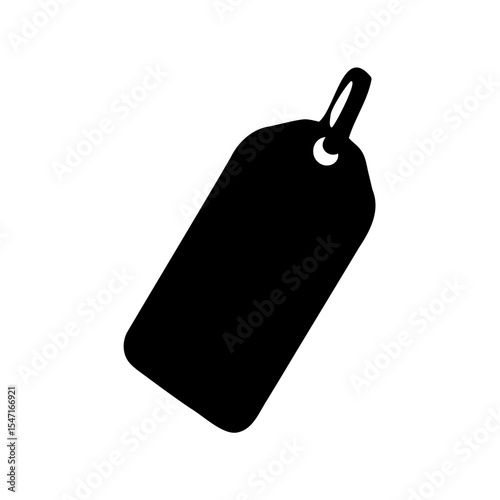 Black friday sale tag icon, black friday sale tag silhouette vector illustration