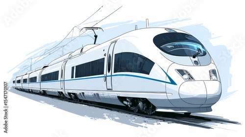 Moving high-speed train