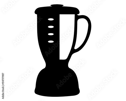 Kitchen blender silhouette vector, blender icon 