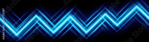 Minimum standard supports basic salary and wage adjustment concept. Vibrant blue zigzag patterns with dynamic light effects.