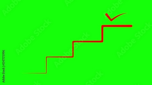 Business success concept animation on green screen background.
