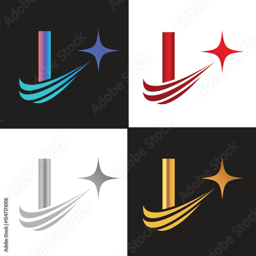 Letter I logo, I logo, AI logo set, modern and minimal design, tech-inspired, colorful icons and symbols, suitable for artificial intelligence, innovation, branding, startups, and digital identity.