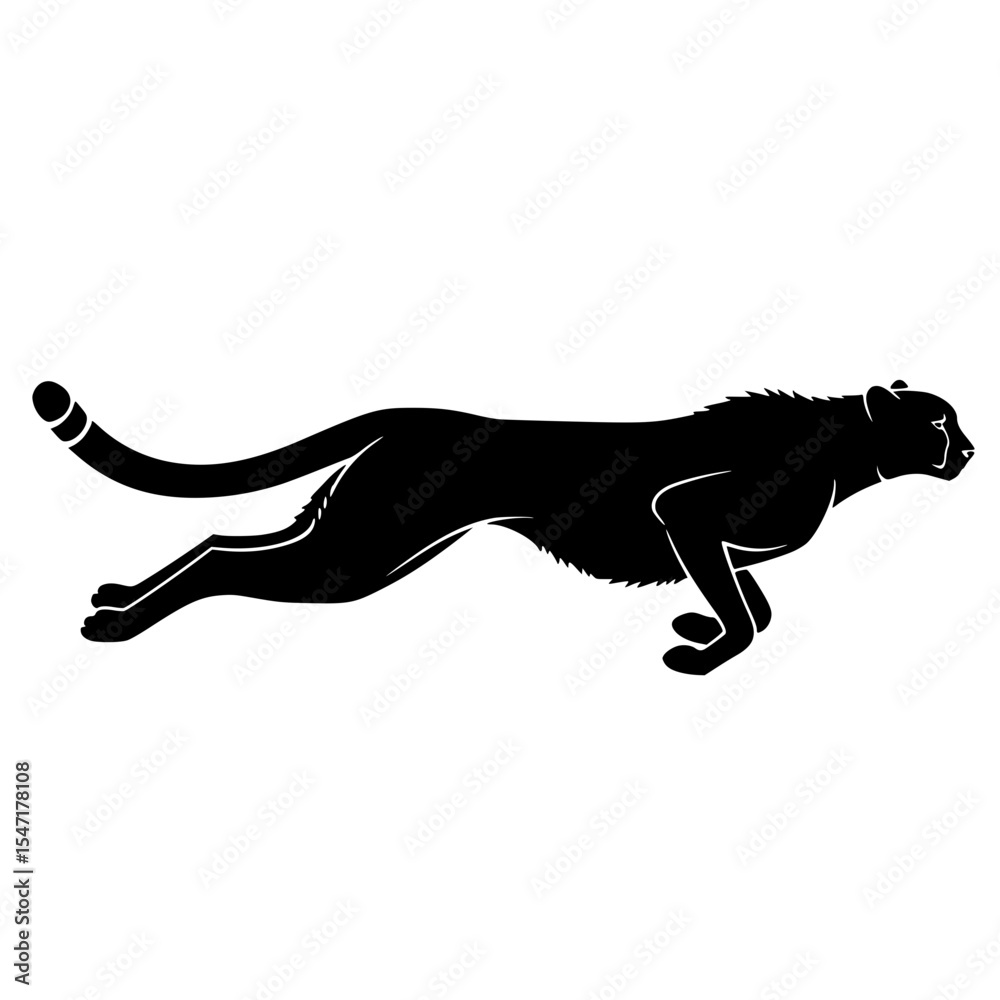 Obraz premium A Glimpse into the Agile World of Speed and Agility Through the Silhouette of a Cheetah