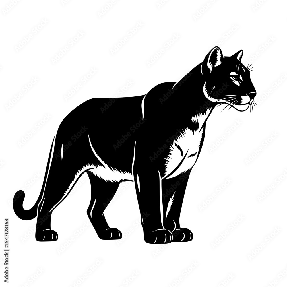 Obraz premium The Majestic Black Panther A Symbol of Power Agility and Grace Roaming Through the Shadows of the Night