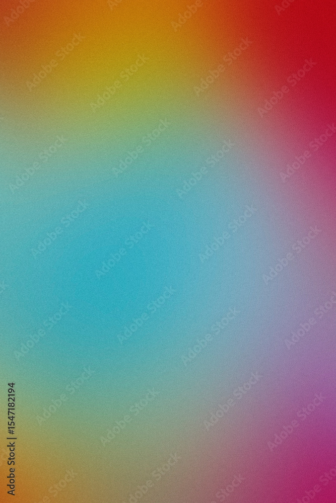 Obraz premium Soft rainbow grainy gradient texture with blue center and pastel color blend.