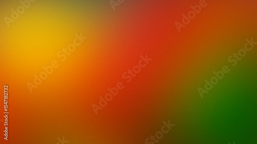 Vibrant grainy gradient background with orange, red, green and subtle texture.