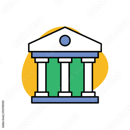 Museum Building Icon vector stock illustration