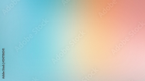 Pastel blue and peach gradient background with grainy noise texture.